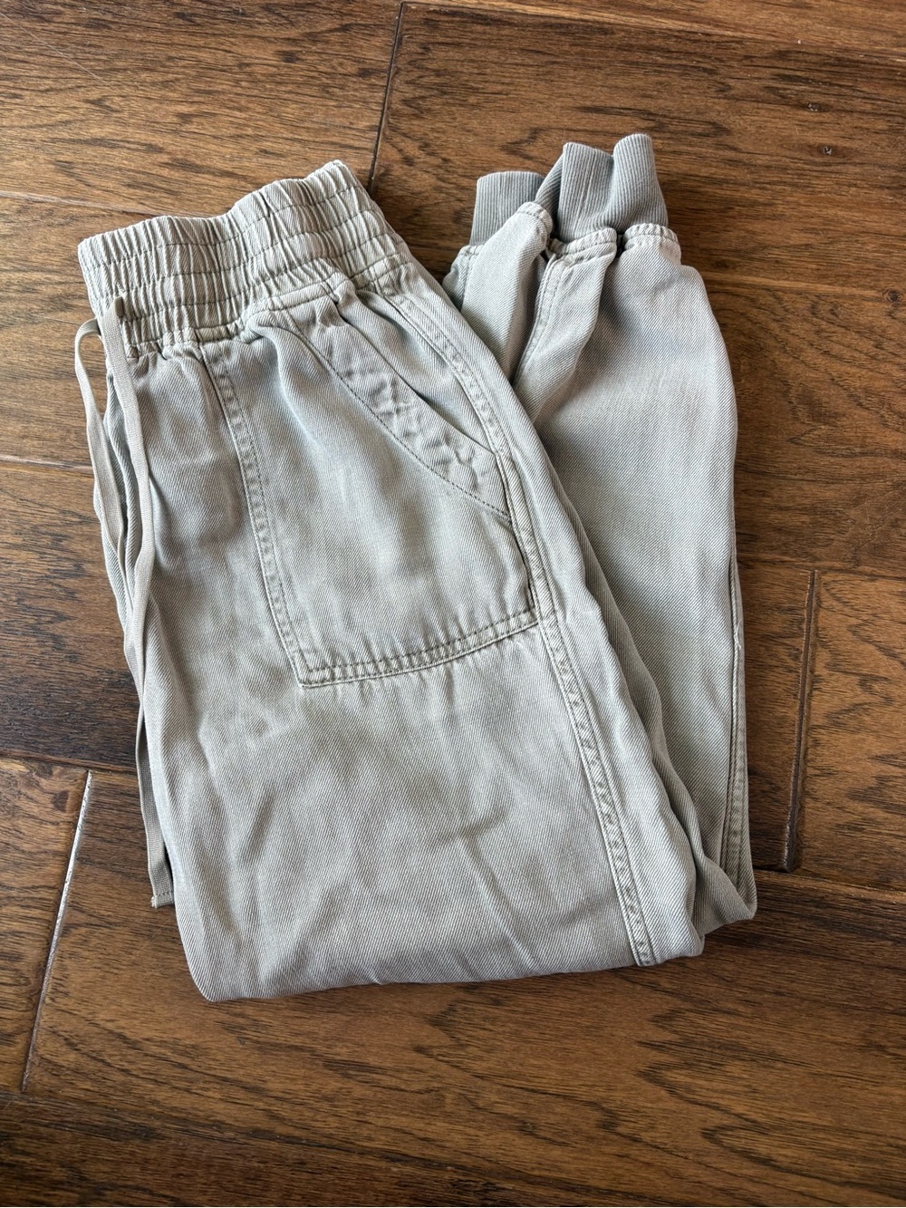 Dear John Taupe/Green Elastic Waist Pants